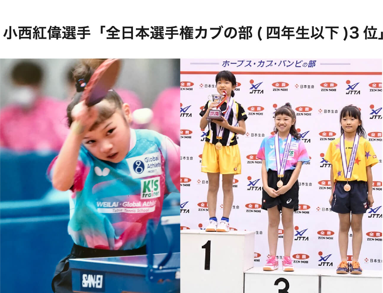 小西紅偉選手「全日本選手権カブの部(四年生以下)3位」